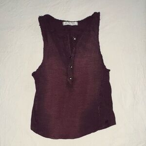 Free People distressed purple tank